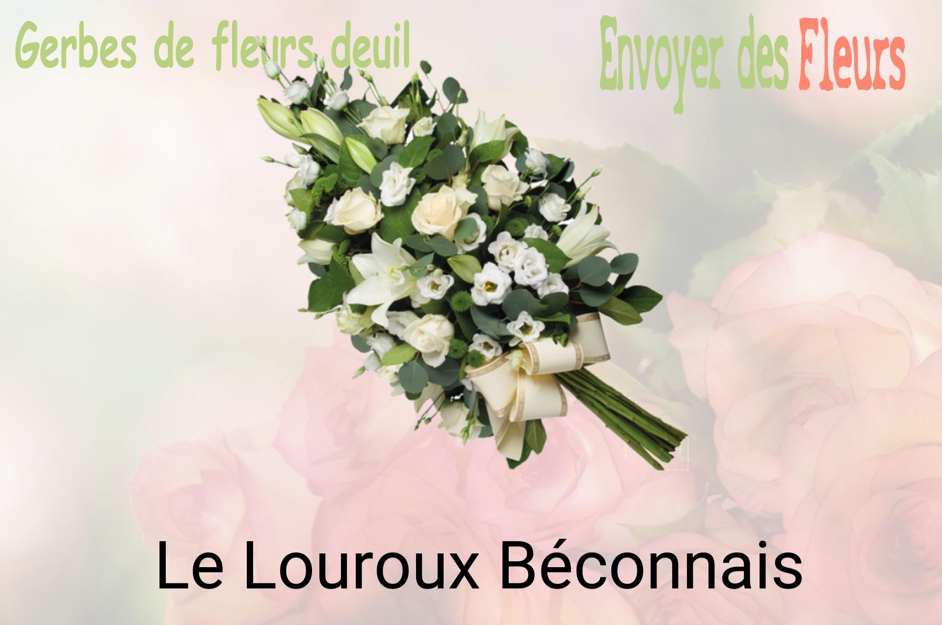 Gerbe de fleurs de deuil livrée à Le Louroux-Béconnais
